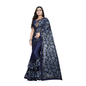 Floral Print Lycra Blend Saree